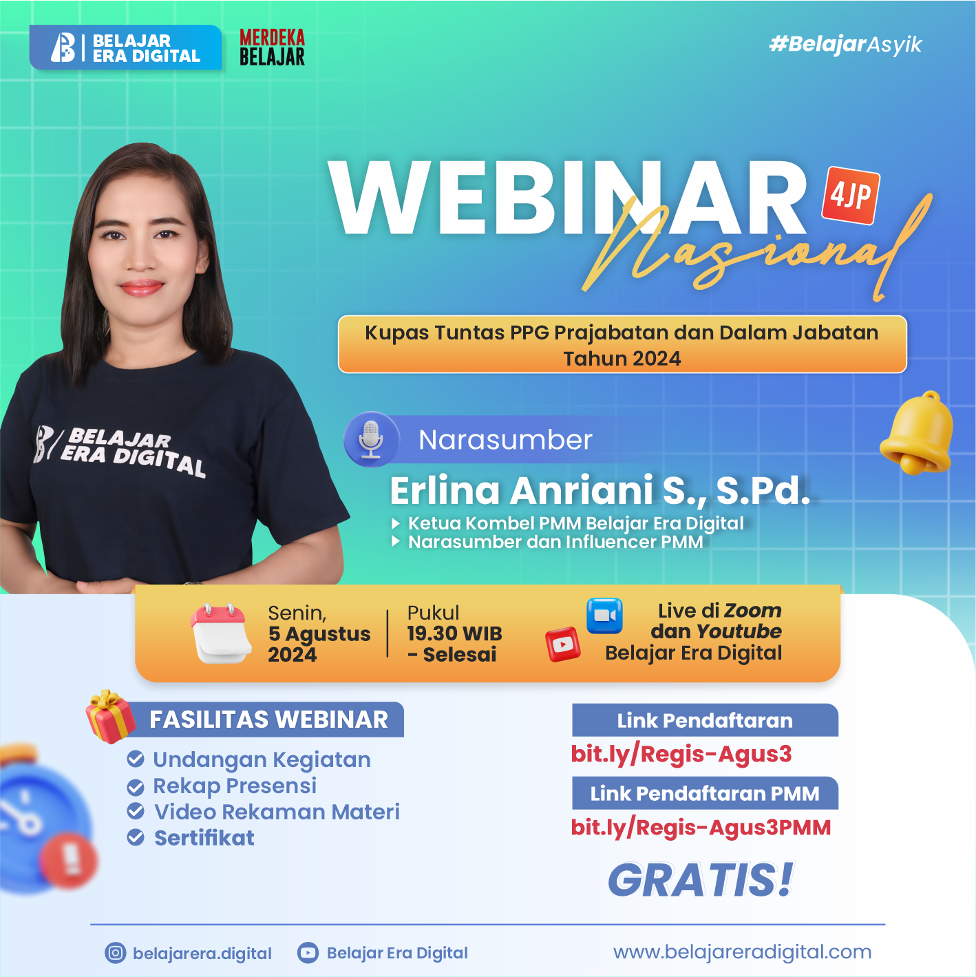 Webinar 4JP : Kupas Tuntas  PPG Prajabatan dan dalam Jabatan Tahun 2024 (05 Agustus 2024)